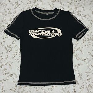 Y2K Acubi Stitched Graphic Tee